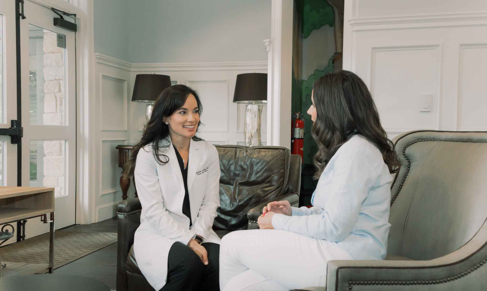 Photo of two dentists talking