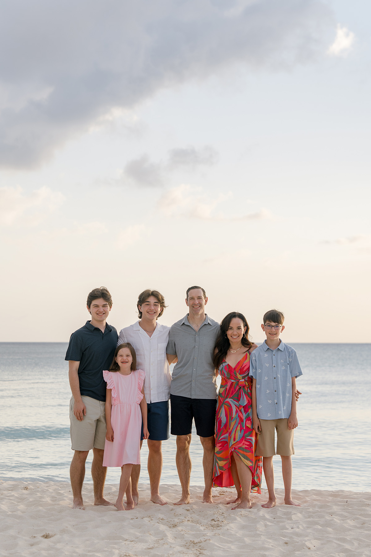 family portrait on the beach